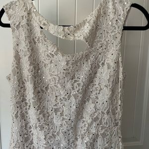 Gold/beige sequin gown. Size 8